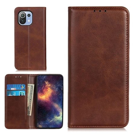 Äkta läder Xiaomi Mi 11 Lite 5G / Xiaomi Mi 11 Lite fodral - Brun