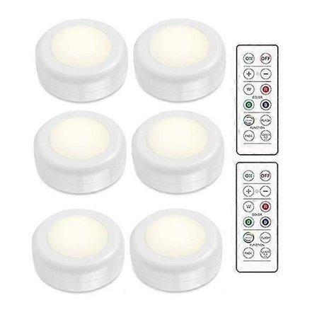 INF LED Spotlights Paket - 6 Stilrena Lampor med 2 Praktiska Fjärrkontroller