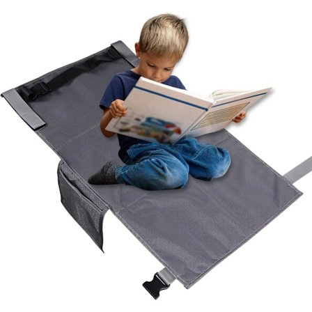 Baby Flysete Fotstøtte, Bærbar Baby Reise Seng Baby Fly Reise Småbarn Flysete Fotstøtte Småbarn Reise Seng Fly for Barn (Grå)