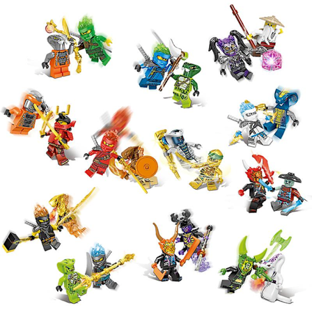 Sett med 24 Ninja minifigurer