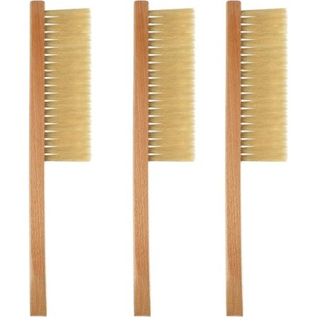3 Pak Børste til Bier med Træhåndtag, Børste til Bier med Hår, Børste til Bier med Træhåndtag