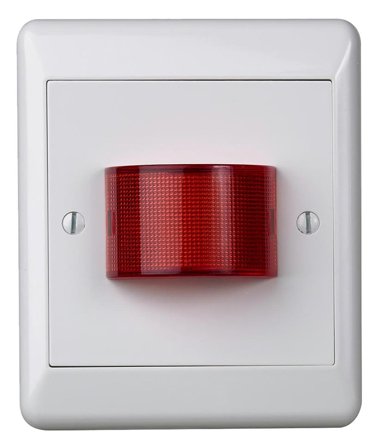Elko EKO07686 Ljussignal renvit Röd ljuskälla, Strömbrytare & vägguttag