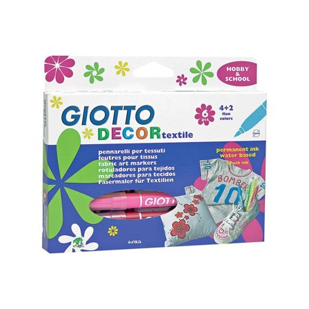 GIOTTO Textilfärgpenna Decor 12/fp - Lyreco - Skola och förskola - Målarfärg och tillbehör - Textilfärg