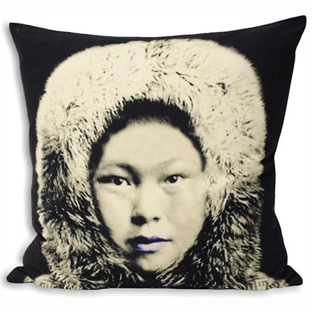 Riva Home Monochrome Eskimo Kuddfodral 55x55cm Svart/Grå Black/Grey 55x55cm