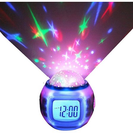 Led-digitaalinen herätyskello tähtiprojektori, musiikki, kalenteri, ajastin, lämpömittari lapsille, taaperoille, pojille