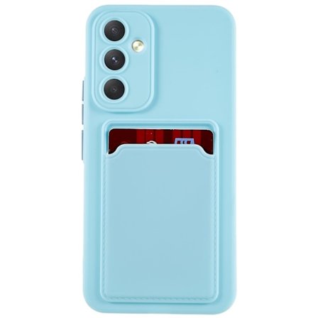Cover med Kortholder til Samsung Galaxy A54 - Babyblå