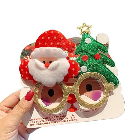 2 stk. julebrillerammer Julepynt briller Julebriller Julemand briller festdekorationer med kortpapir