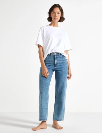Lindex Trousers Denim Hanna Retro Blu - Blue - 50