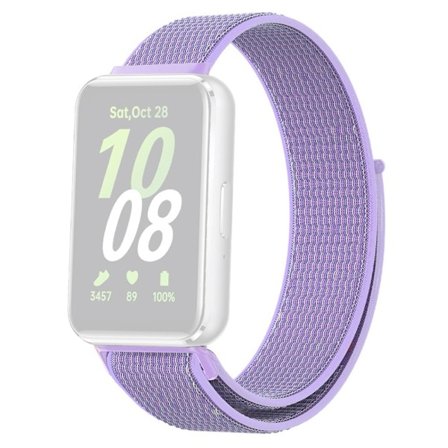 Samsung Galaxy Fit3 korvaava hihna Punottu Nylon Smart Watch Band - Violetti