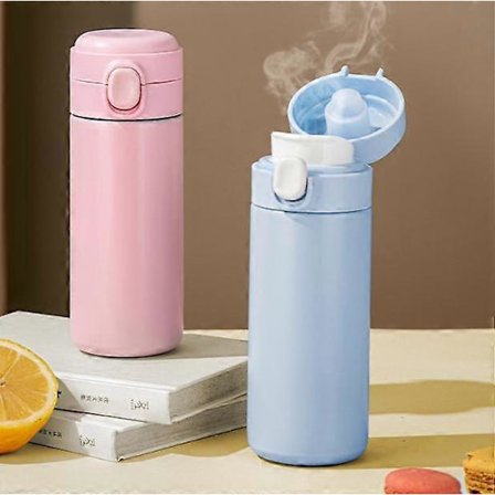 Rejsekrus Genanvendelig Kaffekop med Lækagesikkert Låg Isoleret Kaffekrus til Varme og Kolde Drikke Vand Kaffe og Te Vakuum Rustfrit Stål Rejsekrus