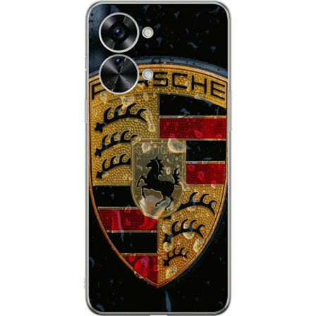Kompatibelt Mobilskal till OnePlus OnePlus Nord 2T Porsche logotyp affisch lyxbilsmärke vapen skåpbilsemblem Stuttgart klassisk retrodesign bilkonst