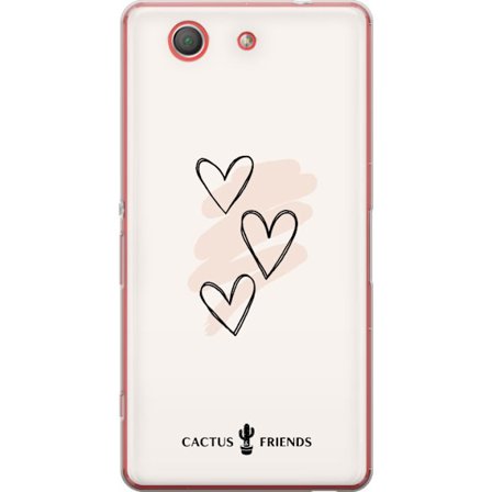 Kompatibelt Mobildeksel til Sony Sony Xperia Z3 Compact Cactus and Friends - Soft Romance Sketch