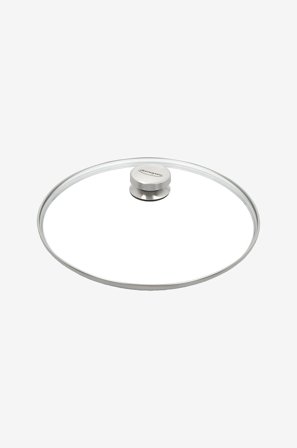 Demeyere - Lock 32 cm, glas med stålknopp - Silver - Stekpannor & grillpannor - Från Homeroom