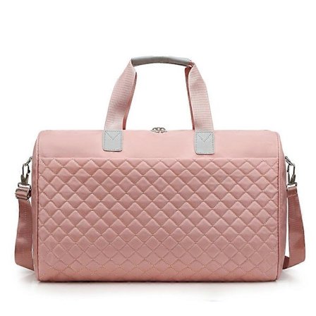Rejsetaske til kvinder, duffelbag, stor kapacitet, håndbagage, sports-gymnastiktaske - Farve: Pink