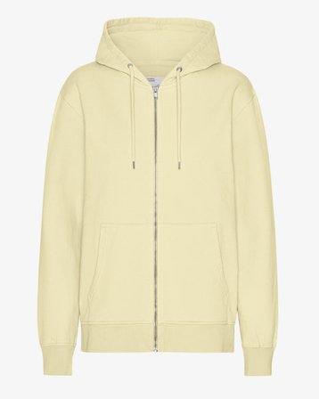 Classic Organic Zip Hood - Soft Yellow - Male - 2XL