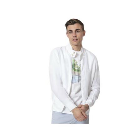 Gran Sasso, Bomber jacket Wit, Heren, Maat:L,linnen