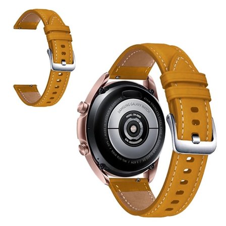 22mm Universal genuine leather watch band - Yellow