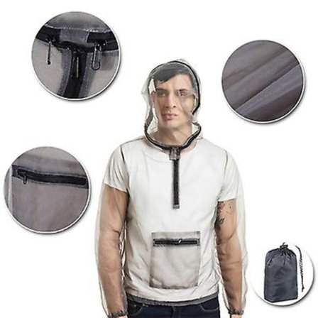 Myggjakke Insektjakke Superlett Utendørs Full Beskyttelse