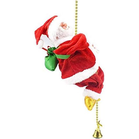 Elektrisk klatrende julemand rebstige juledekoration juletræ indendørs og udendørs hængende jul kreativ dekoration juletræ