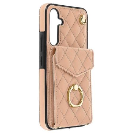 Fodral för Samsung Galaxy A54 5G Bakre Korthållare Ring Stativ Rose Gold