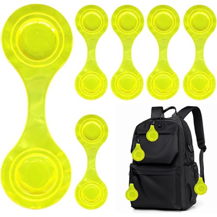 6 stk. Magnetiske Reflekser, Reflekser for Løping, Reflekser for Barn, Sikkerhetsreflekser for Ryggsekk, Jogging, Barnevogn, Sykkel, Refleks