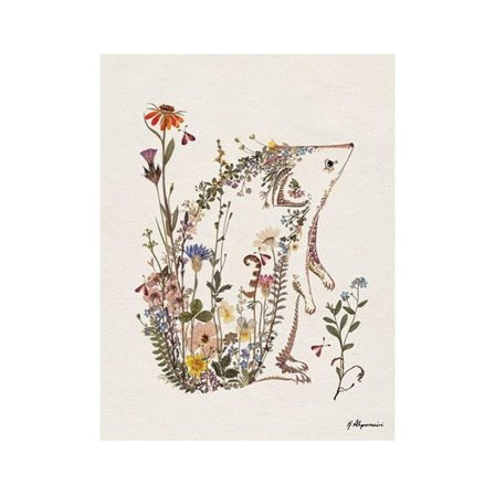 Helen Ahpornsiri Cottage Garden Igel Poster 40cm x 50cm Creme