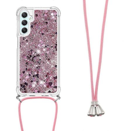 TPU-etui med kviksanddesign og snor til Samsung Galaxy A25 5G