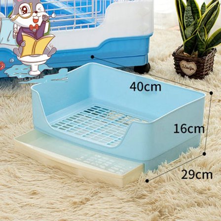 [LCS] Stor Kanintoiletbakke Træner, Potte Hjørnetoilet Med Skuffe Større Dyrebakke Til Voksen Hamster, Marsvin, Ilder, Galesaur, Kanin Og Andre Dyr