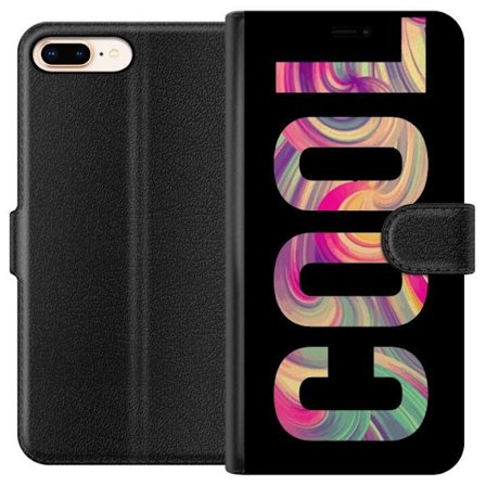 Yhteensopiva Lompakkokotelo Apple Apple iPhone 7 Plus Nykytaiteellinen typografia taiteilu sanaa LOVE nestemäisissä sateenkaariväreissä mustaa tau