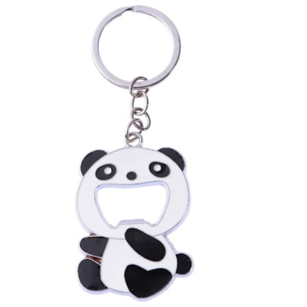 Panda nøglering flaskeåbner, sød pandaform,