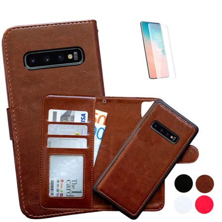 Samsung Galaxy S10 Plus - PU nahkainen lompakkokotelo Vit