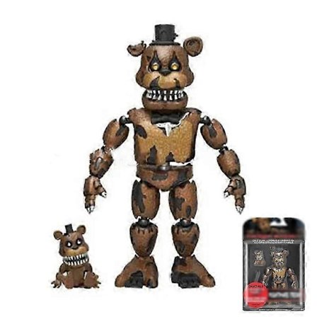 Freddy Bonnie Foxy Chica Action Figur Bevægelig Blacklight Freddy Frostbe PVC Model Samling Legetøj Original Æske-Nightmare Freddy14cm