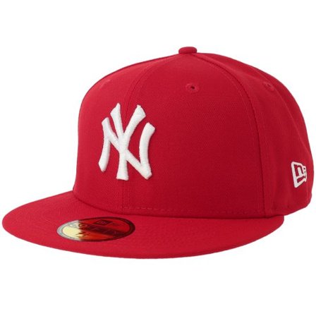 New Era - MLB Röd fitted Keps - New York Yankees MLB Basic 59FIFTY Scarlet Red Fitted @ Hatstore