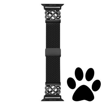 Tyylikäs punottu nyloninen magneettiranneke Apple Watch S9:lle