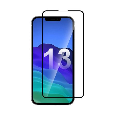 Skärmskydd iPhone 13 Pro Max/14 Plus - 3D Härdat Glas Svart (miljö)