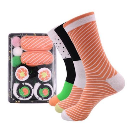 Herr Dam Sushi Strumpor Box Lax Gurka Maki