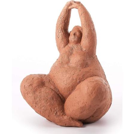 Damfigur Skulptur Kvinna Staty Yoga Gåvor Polyresin Dekor Konst 10,2 Tum