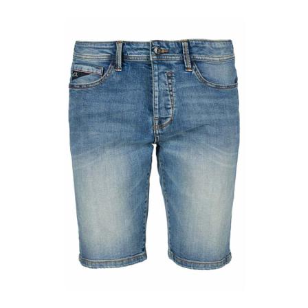 YES ZEE Bermuda five basic pockets p701f574 , Blauw , Heren , Maat: W32 Denim Korte Broek