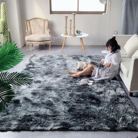 Badematte Sklisikker Absorberende dusj Badeteppe Teppe Silke Hår Tie-Dye Gray 50*80cm