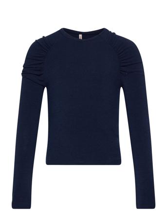 Kogglamour Puff Sleeve L/S Top Jrs Navy Kids Only