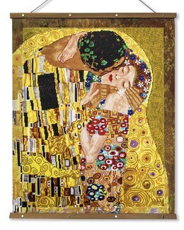 Timanttimaalaus "The Kiss" Klimtin mukaan.