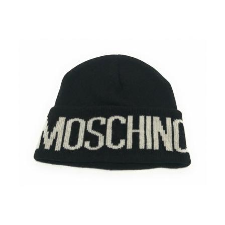 Moschino, beanie C23Mo 09 60085 M5672 Zwart, Heren, Maat:ONE Size,print