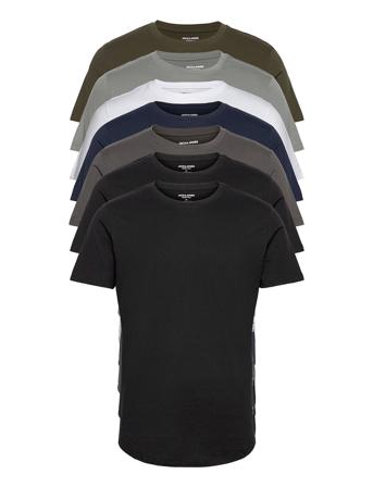 Jjenoa Tee Ss Crew Neck 7Pk Mp Noos T-shirt Sort Jack & J S