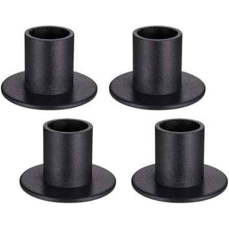 4-pack ljusstakar Ljusstake Metall Ljusstativ för avsmalnande ljus Retro Ljusstake Matt Svart avsmalnande Ljusstake 5,5 x 2,8 cm