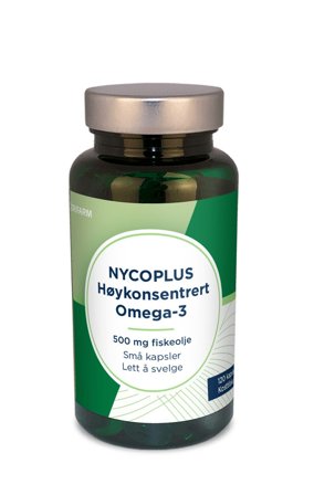 Nycoplus Høykonsentrert omega-3 500mg kapsler 120 stk