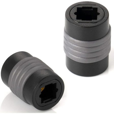 2X Toslink Adaptere (Toslink Hun til Hun), Toslink Forlængerkabel Digitalt Optisk Lydkabel (TOS Kabel), S/PDIF Kabel