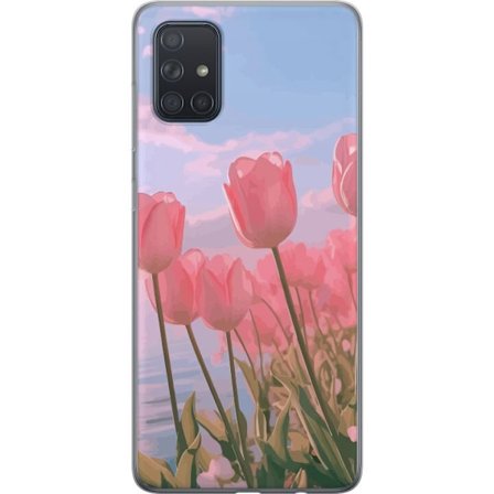 Mobilskal till Samsung Galaxy A71 med Rosa Tulpaner