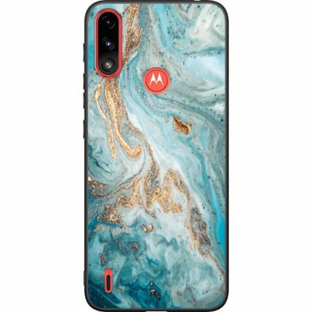 Motorola Moto E7i Power Svart Skal Magic Marble