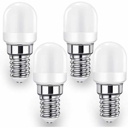 E14 LED Køleskabslys Pære, 2W SES Lampe (20W-25W Ækvivalent), 140LM, Kold Hvid-6000K Pakke med 4