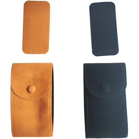 2 stk. bærbar klokkepose i flanell, reiseetui for smykker, klokkeetui